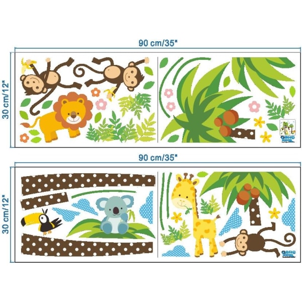 ElecMotive Cartoon Forest Animal Monkey Crow Koala Coconut Tree N