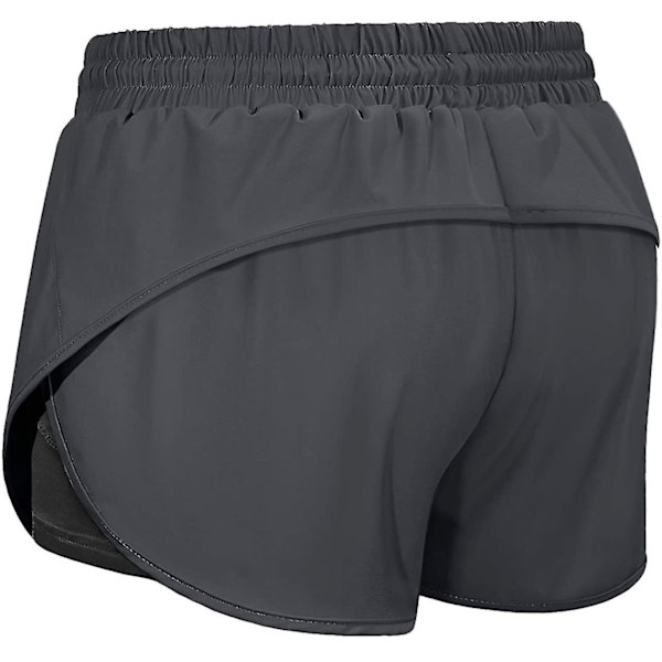 Shorts naisten urheilushortsit taskuilla ja kiristysnauhalla (S)