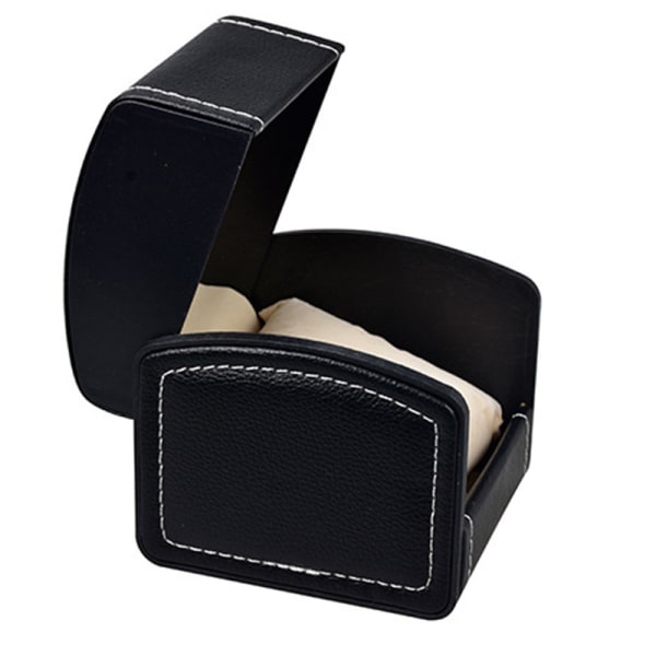 2ST fyrkantig watch förvaringsbox konstläder svart Premium enkelhet