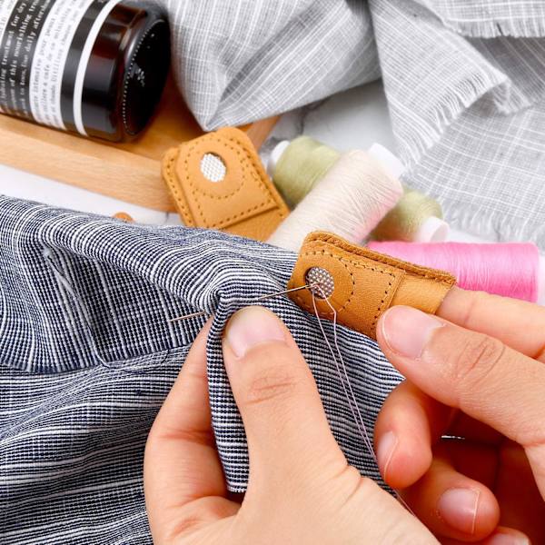 4 stk. Læder Fingerbøl Hånd Fingerbøl Fingerbeskytter Finger Pro