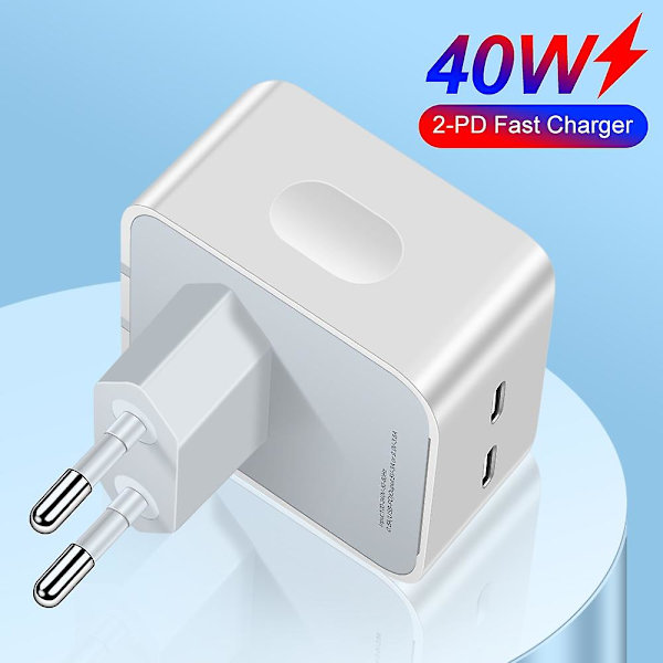 Typ C-port USB C-laddare Typ C-port Snabbladdning Dubbel Typ-c Laddning