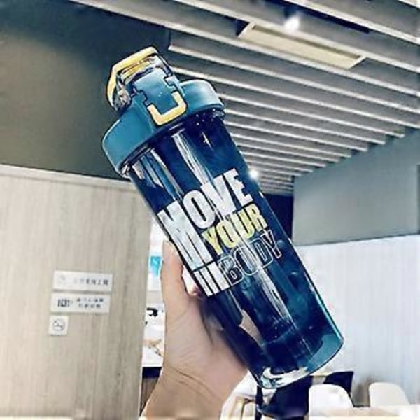 Stor Kapacitet Med Sugrör Shaker Flaska Protein Pulver Milkshake Kopp Portabel Stor