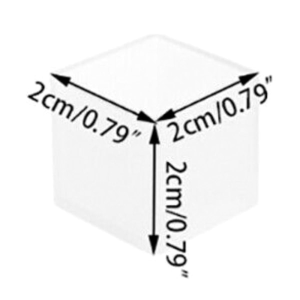 Gennemsigtig firkantet kubeform Krystal Epoxyharpiksforme DIY-håndværk 20*20*20mm