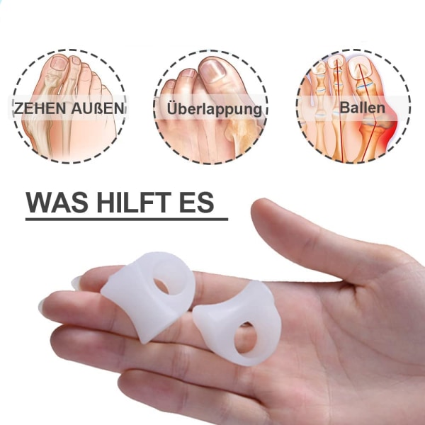 [10x] Tåseparator, Tåseparatorer Ortos för Överlappande Tå, Hallux Valgus, Hammartå