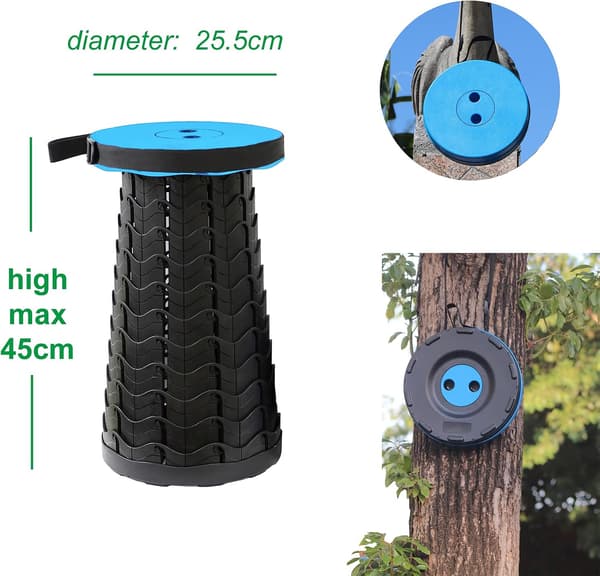 Retractable Bench - Adjustable Camping Bench Fishing Bench Outdoo