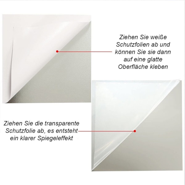 Vegg speil speilfliser speilflis speil 30CM 9 stykker