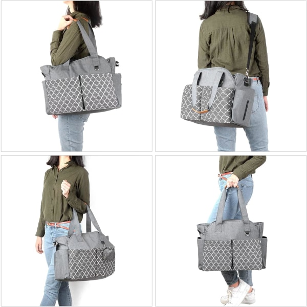 Baby Nappy Changing Tote Bag, Multi-Function Waterproof Baby Chang