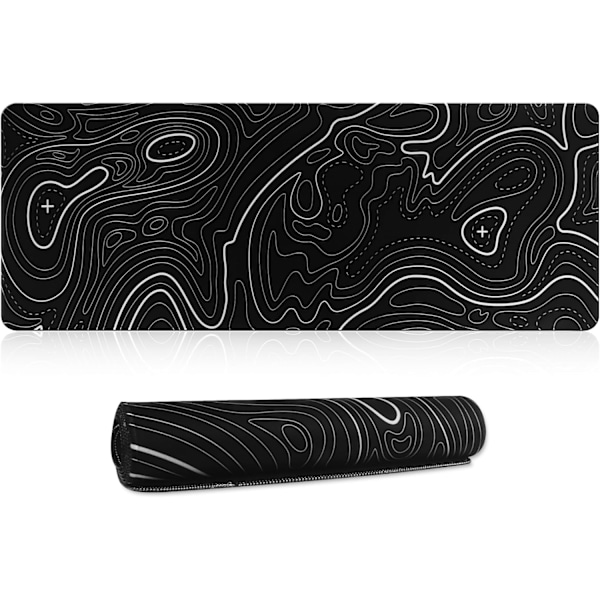 600x300x3MM gaming mussemåtte bordsmåtte, sort
