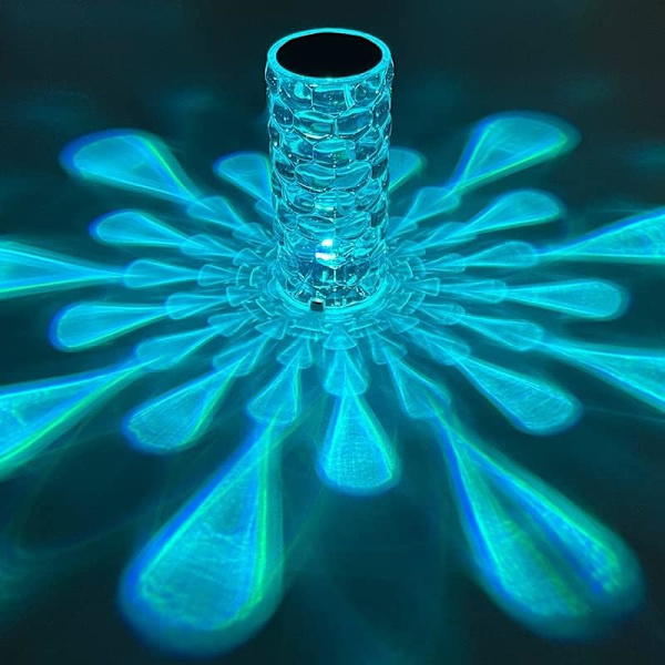 Krystall lys 16 farger RGB touch lys romantisk liten bordlampe