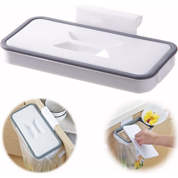 Sopkassehållare med fästklämma för låda/dörr/möbel, Idea