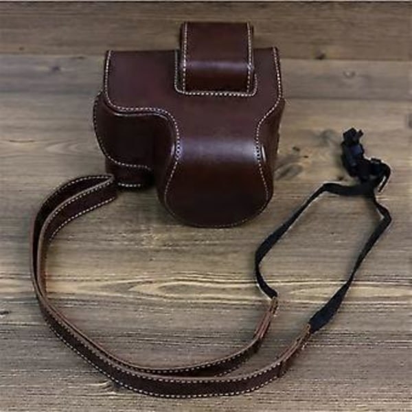 Kameraveske for Nikon Z30 Z50, Full Kroppsbeskyttelse Veske Skulderveske Kamera og Objektiv Coffee