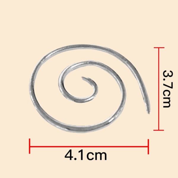 3 stycken spiralformade stickningsnålar, böjda gobelinnålar, spiral