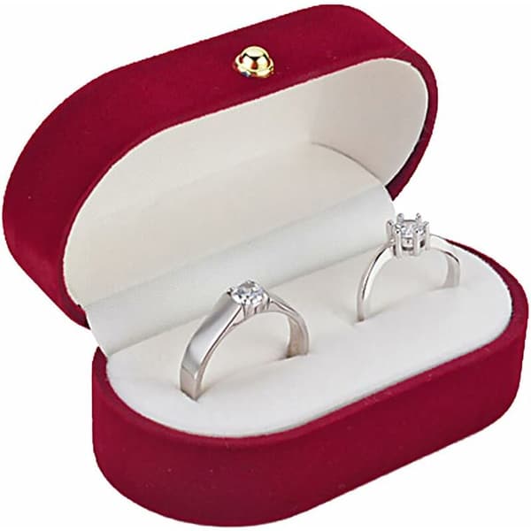 Ring Display Smykkeoppbevaringsboks (Rød),