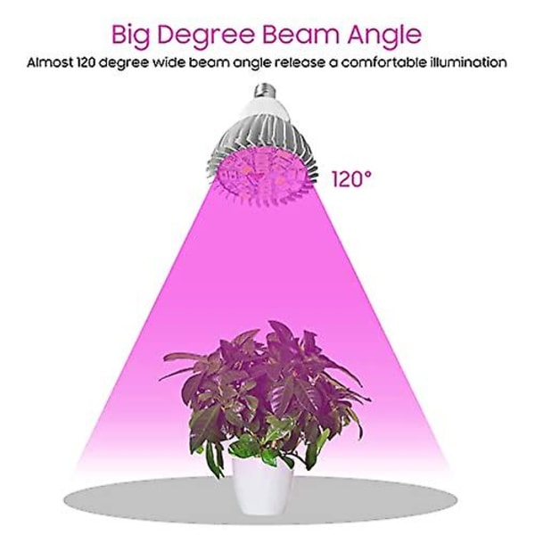 Led Grow Lampe E14 120 Graders Bred Strålevinkel Full Spectrum Hydroponisk Blomster Grønnsaker Voksende Lamper Lys Plante Pærer