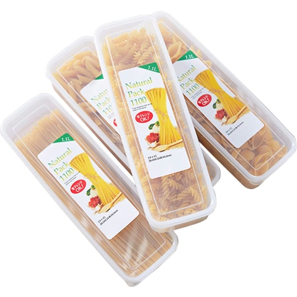 4 pakker køkken spaghetti pasta opbevaringsbokse - nudelboks med låg til spaghetti, nudler, pasta, æg, frugtsnacks.