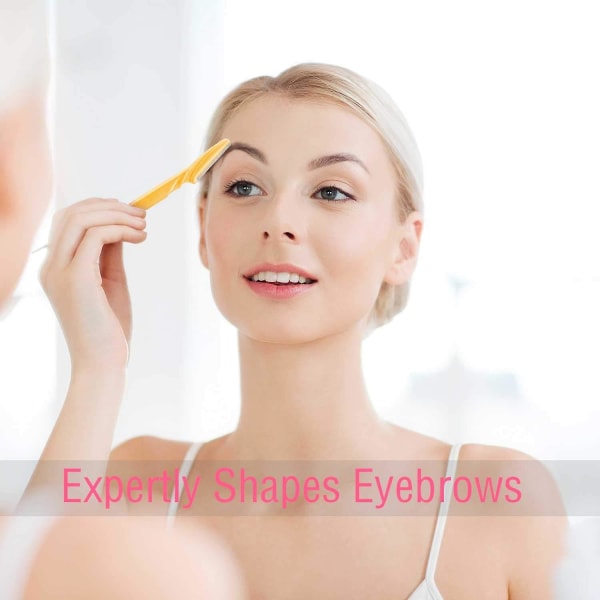 60 delar Eyebrow Razor Rakapparat Kvinnor Ansiktshyvel Med Precision Cover