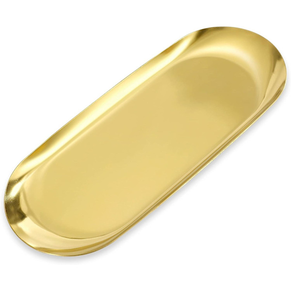 guld smyckeskrin oval bricka