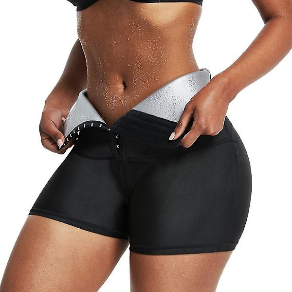 Svetts bastubyxa, midjetränare för kroppsformning, shapewear, varma termo-svett-leggings för mage, fitness-träning (XL)