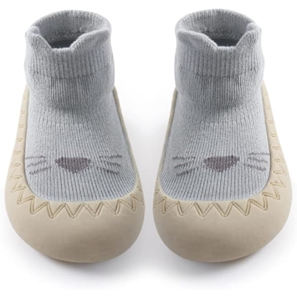 12,5-12,8 cm, Toddler Sock Shoes Söta Baby First Walking Shoes Mjuka