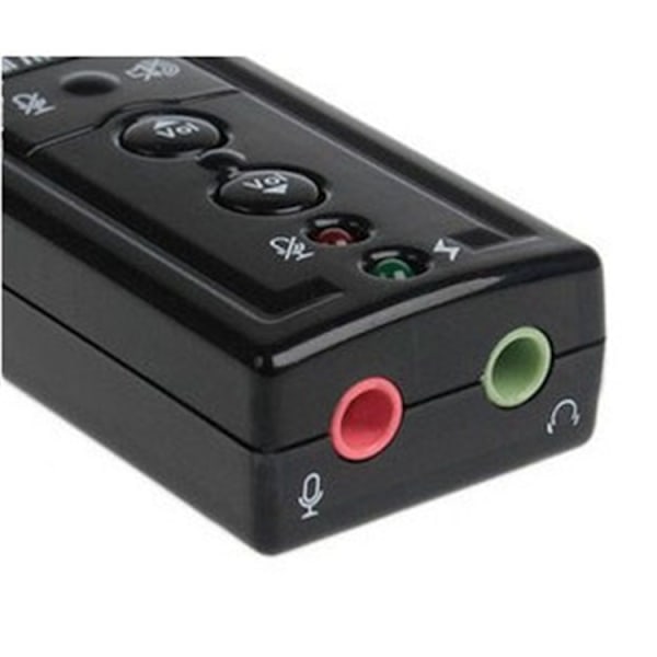 Ekstern USB 7.1 Lydkort for Bærbar PC og Stasjonær PC - Frittstående Lydkort - Ekstern Konverter for Hodetelefoner og Mikrofon