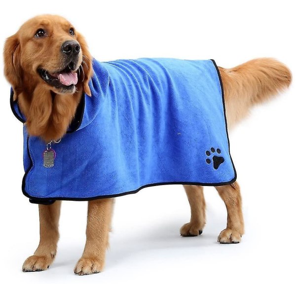 Hunde badehåndklæde mikrofiber blød tørring badekåbe ultra-absorberende L