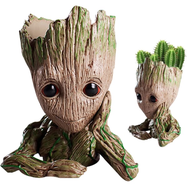 Baby Groot Blomsterpotte, Baby Groot Action Figures Mote Guardians