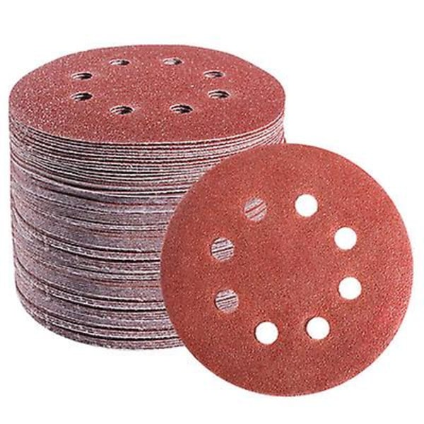 72-piece Set Of Eight-hole Round Sandpaper Polishing Sheet Sandpaper Sandpaper（one hundred）