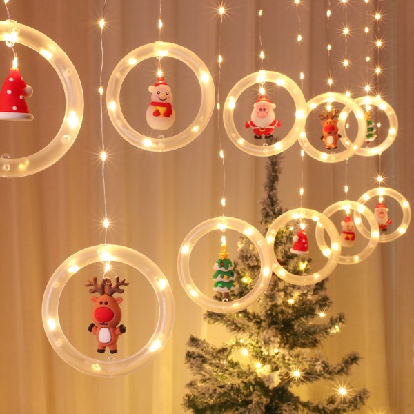 Jouluvalot, LED-joulukoristevalot vilkkuvilla kuplavaloilla, 10 söpöä pyöreää valoa, laajennettavissa sisä-, ulko-, joulukuusi-, puutarhakoristeluun (USB 8 toimintoa)
