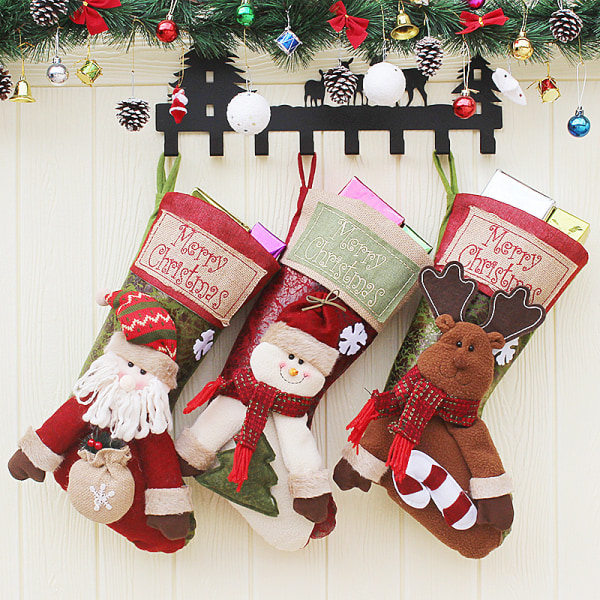 Julstrumpor, 3-pack 19\" Personliga Julstrumpor med