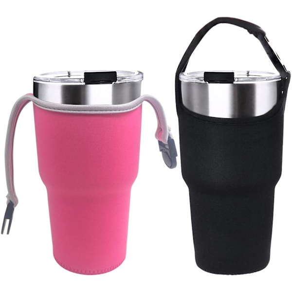 2-pack Svart, Rosy Tumbler Bärväska Hållare Fick för Alla 30oz Stain