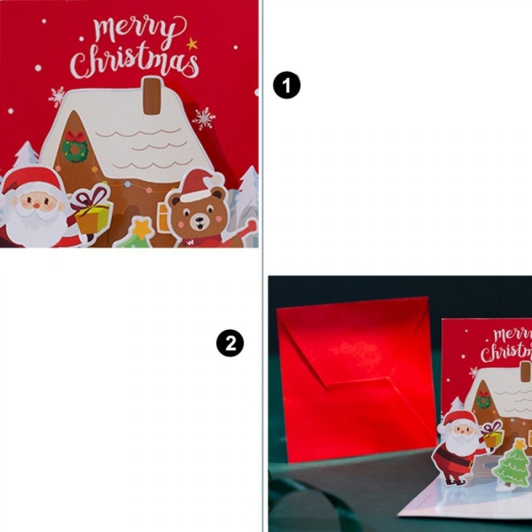 Julkort med kuvert, 3D julkort
