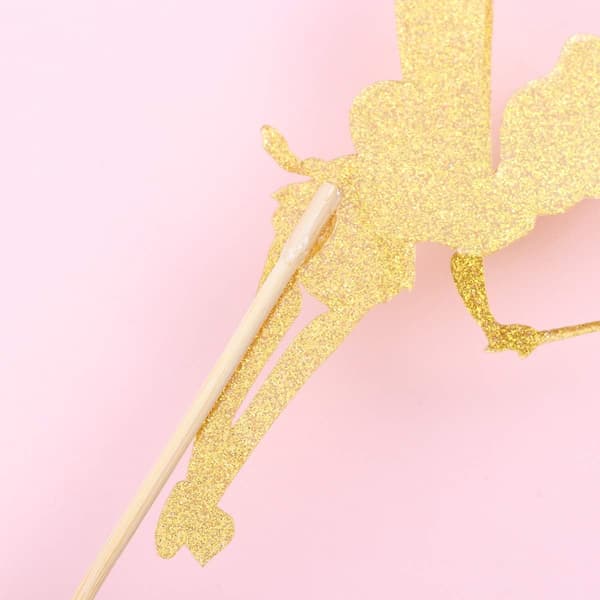 20 stk. kageindsatte kort fe engle kagepynt glitterpapir Pi