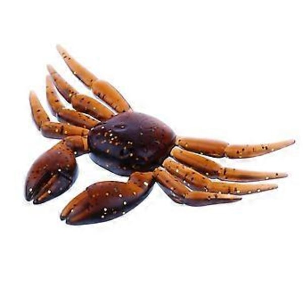 5x Fiskeutrustning Mjukt Bete 3D Simulering Saltvatten Konstgjord Glidande Aktion (Brun) Brown