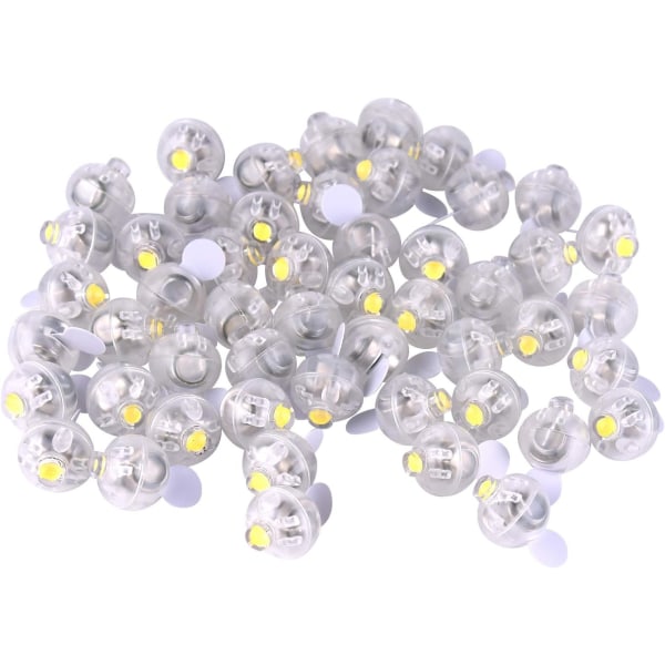 50 stk Mini LED-lys Ballonger papirlykter lys Gult lys