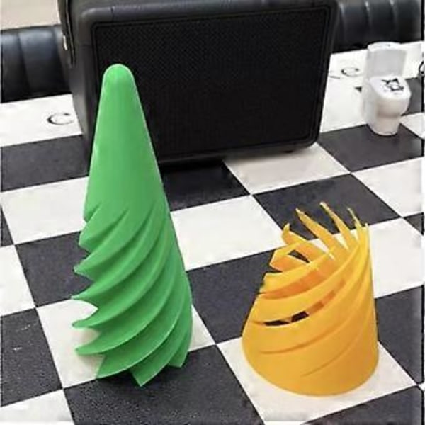 Umulig Pyramide Gennemgangs Skulptur, Helix Skrue Fidget Legetøj, Spiral Kegle Cone a