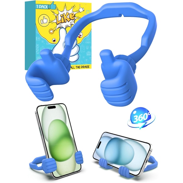 2 Christmas thumbs up lazy phone holders, suitable for teenagers as Christmas gifts (blue)