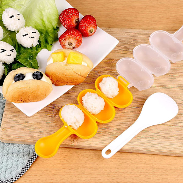Rismjölkskakare, rismjölsformar, gör-det-själv-köksredskap, skakare, matdekor för barn, gör-det-själv-lunchform