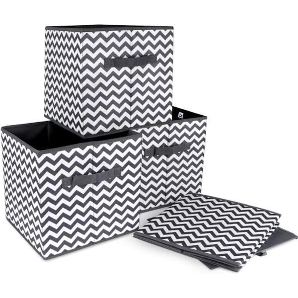 12-pakning med oppbevaringsbokser i non-woven-materiale, sammenleggbare, pustende skuffeoppbevaring