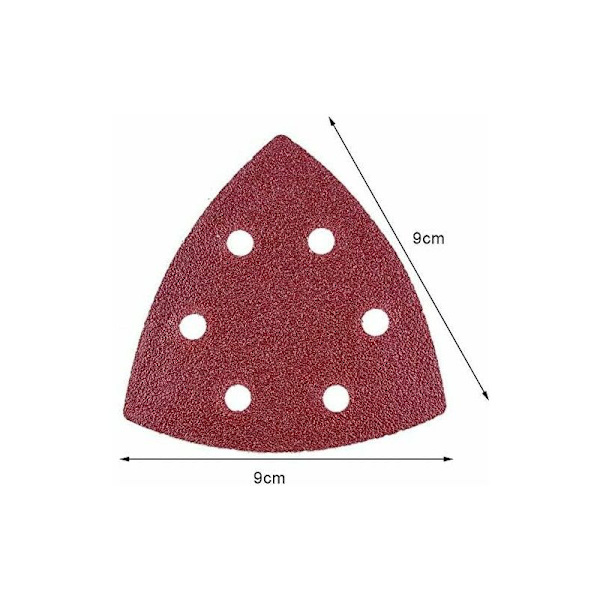 Paket med 72 Delta-slippapper - 6 hål - 90 x 90 x 90 mm -
