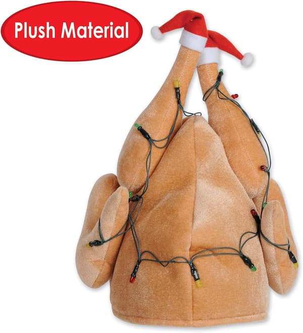 1 Pack Glowing Plush Jul Kalkonhatt, Thanksgiving Hatt, Than