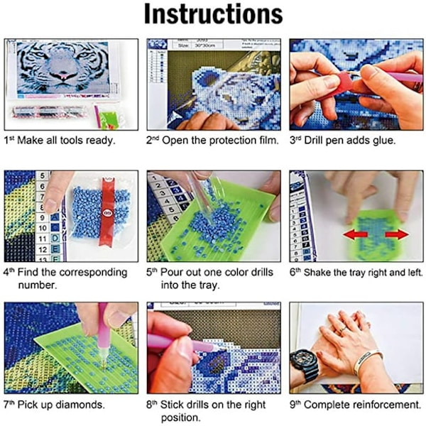 5D Full Drill Jul Diamantmålning Kit DIY Diamantmålning