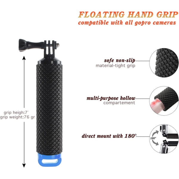 Floating Handle Tripod Stick Waterproof Foam Grip Selfie Stick