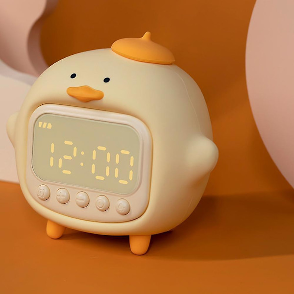 Hug Duck Väckarklocka Barn Snooze Alarm Tidshållande Klocka Dim