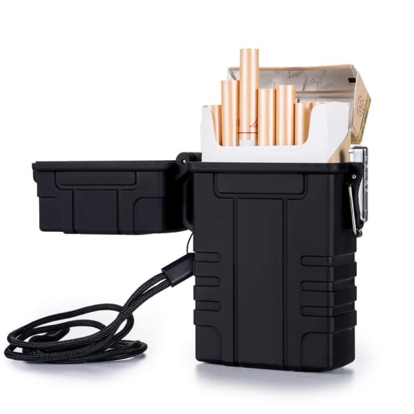 Røykeboks sigarettetui med USB oppladbar utendørs camping