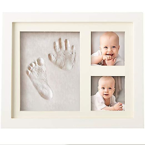 Babymilepæle fotorammer Babyhåndaftryk og fodsporsæt Souvenirs til nyfødte drenge og piger