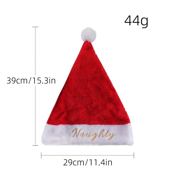 Broderad julhatt Juldekorativ julhatt (Naughty)