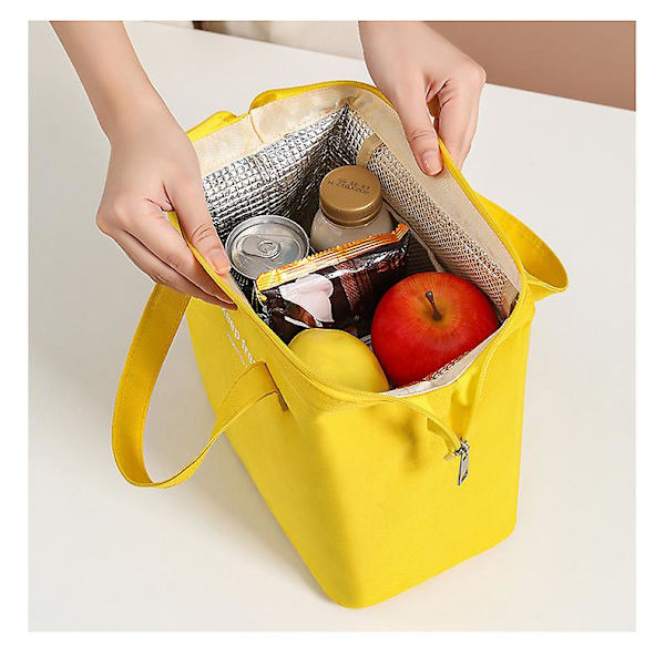 Lunch Bag Isolerad Lunch Bag Stor Vattentät Lunch Tote Bag（Rosa）
