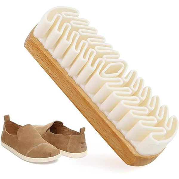 1 st Suede skoborste, mockaskinn borste, träkrepborste, mocka