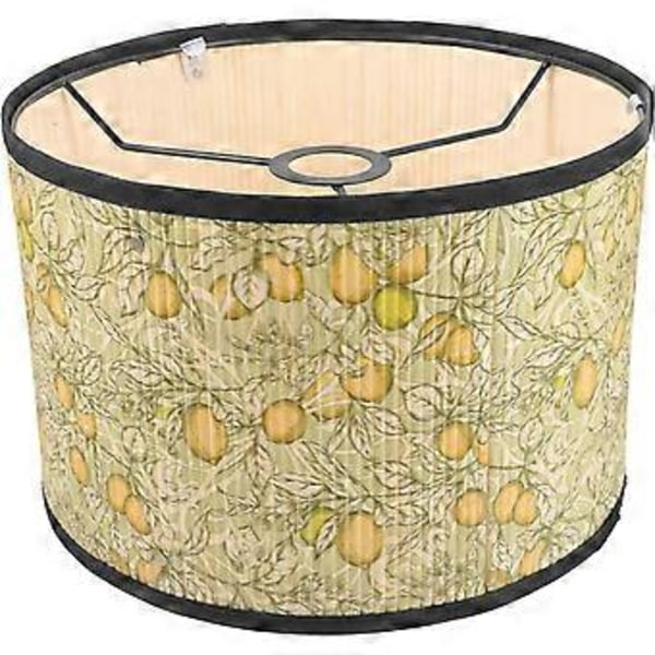 Tryckt Bambu Lampskärm Hängande Lampskärm Skydd Dekorativ Lampskärm Taklampskydd
