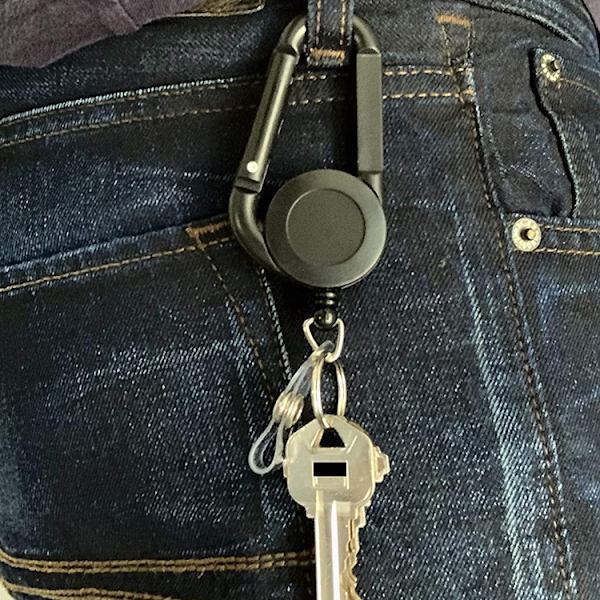 2 st Lättdragspänne Retractable Lättdrag Karabinhake Kreativ Nyckelring